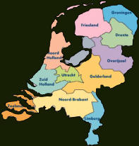 Kaart van Nederland.